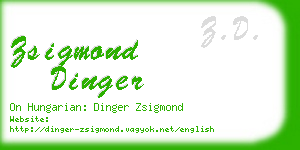 zsigmond dinger business card